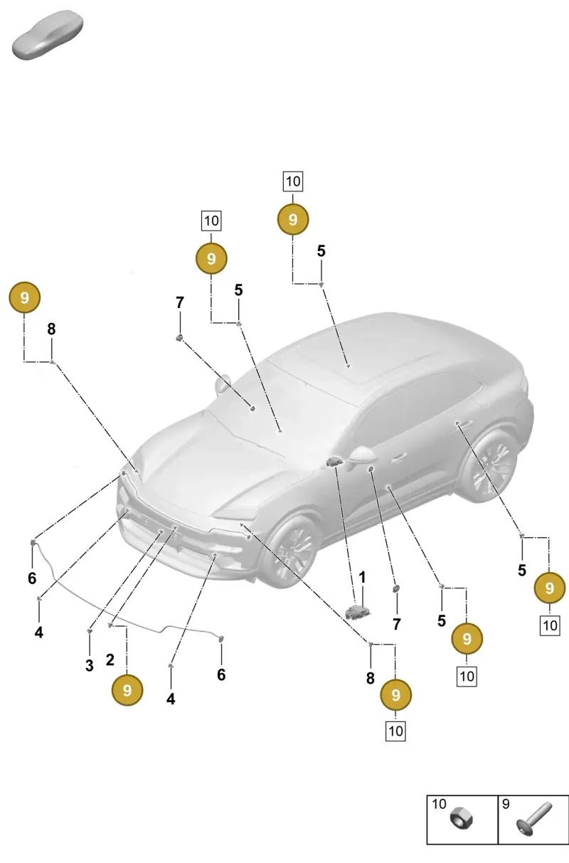 N91097101 — Porsche Macan 4 (2024-) diagram p61901900, position 9
