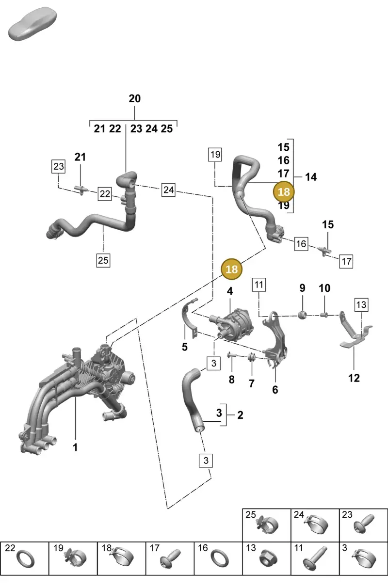 N91106101 — Porsche Macan 4 (2024-) diagram p61155020, position 18