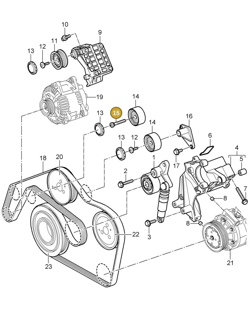 N91124101 — Porsche Cayenne (2007-2010) diagram p31102080, position 15