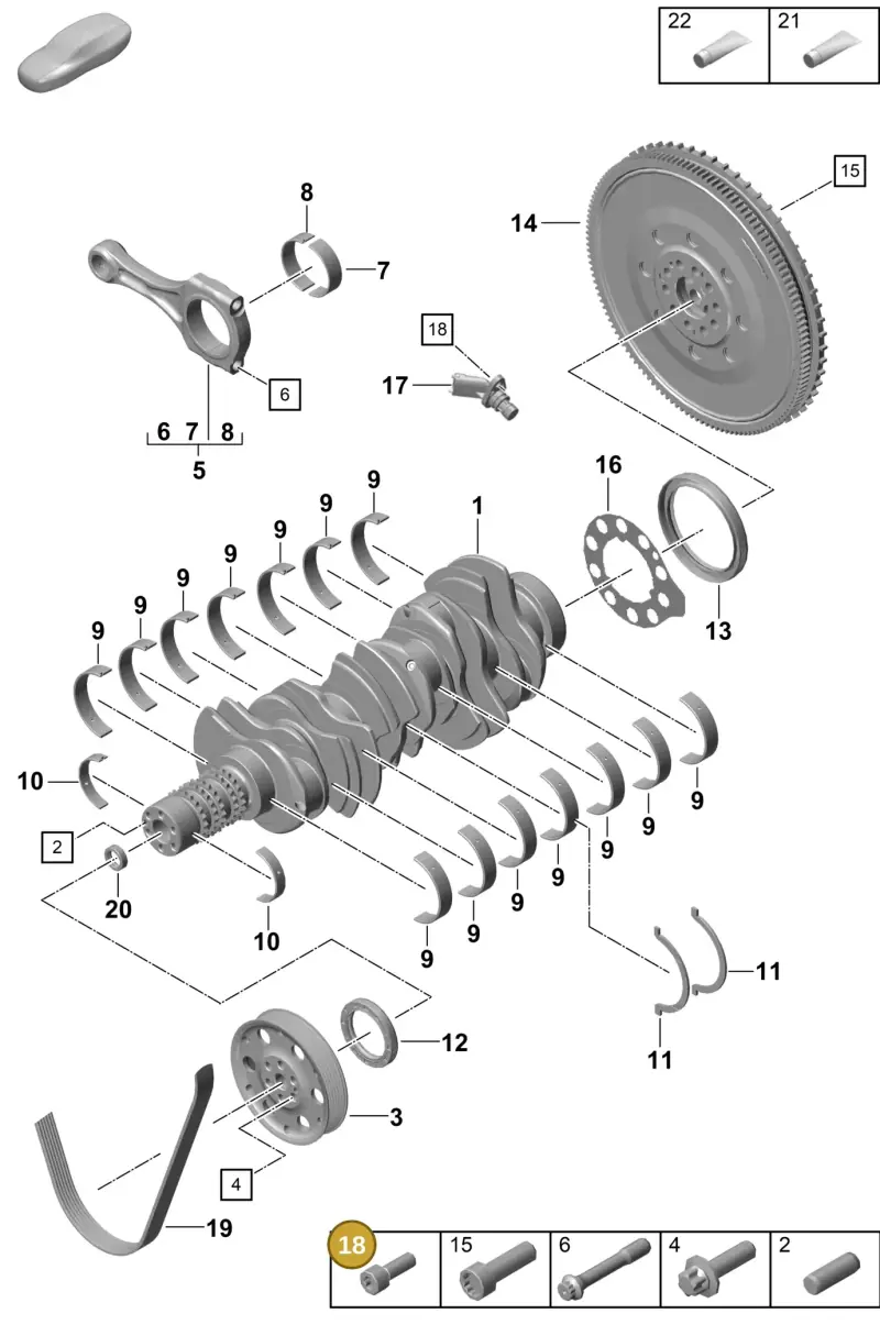 N91126601 — Porsche Boxster Spyder (2019-) diagram p55102005, position 18
