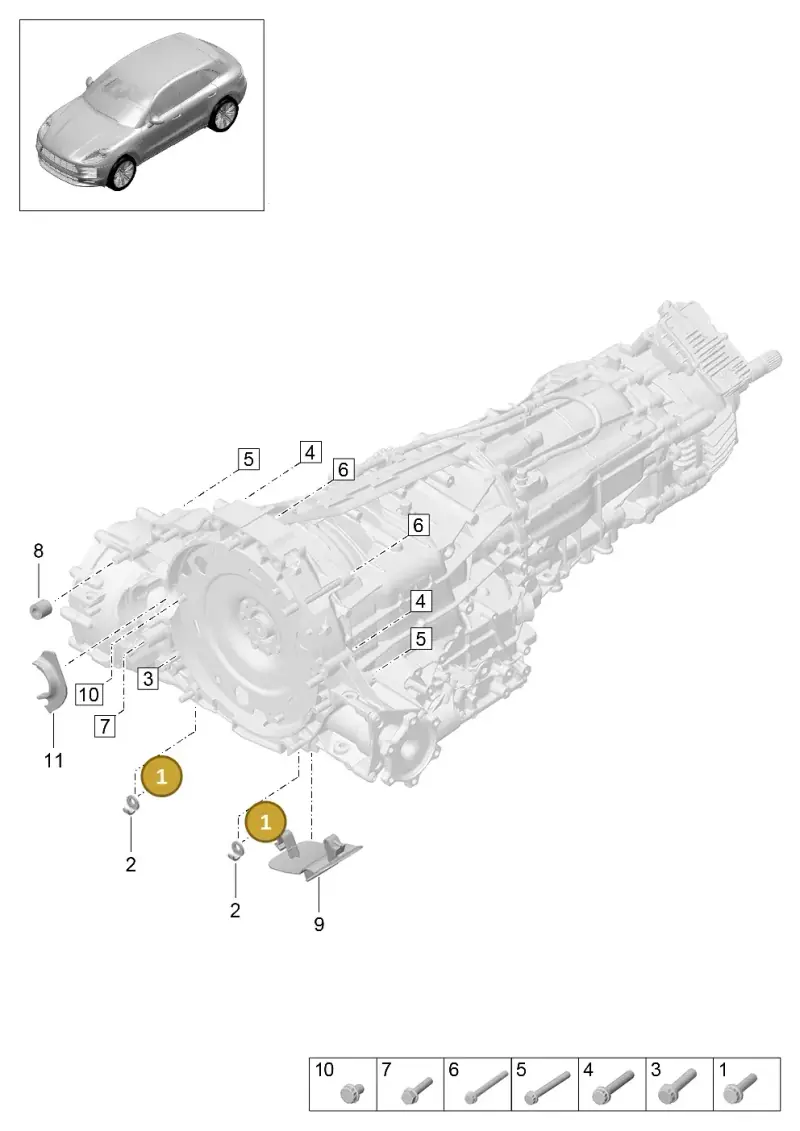 N91129101 — Porsche Macan R4 TFSI (2018-) diagram p52306010, position 1