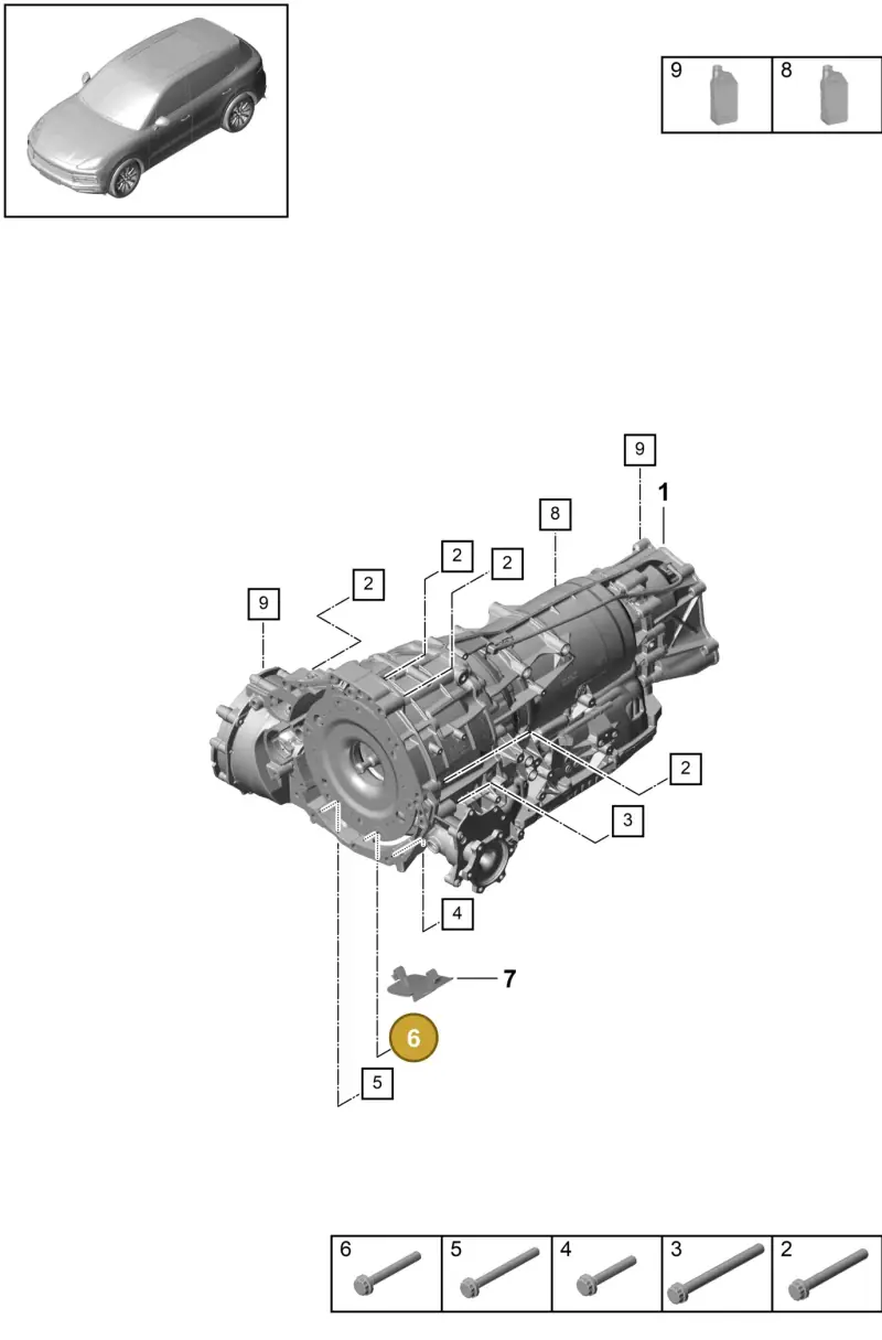 N91129201 — Porsche Cayenne Diesel V6 (2017-2023) diagram p51320000, position 6
