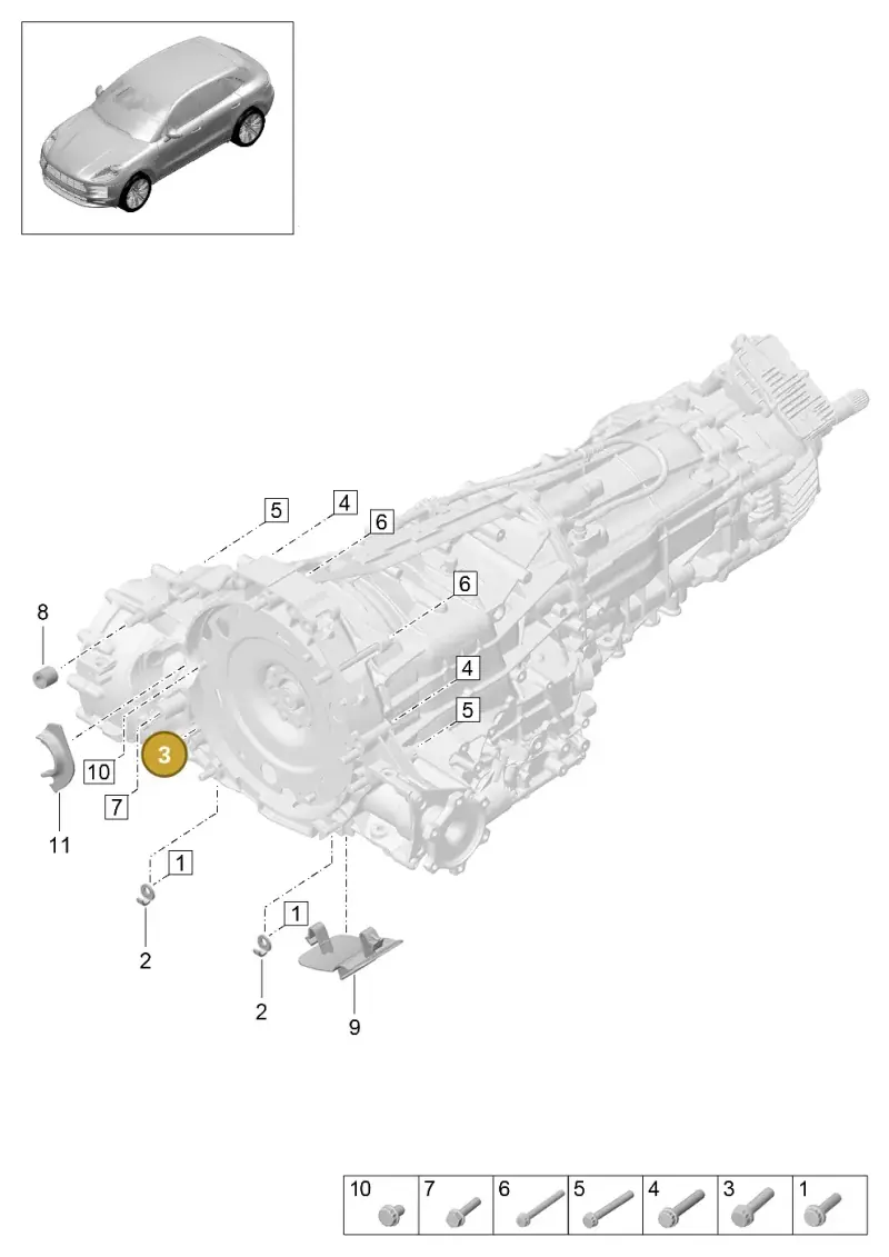 N91129401 — Porsche Macan R4 TFSI (2018-) diagram p52306010, position 3