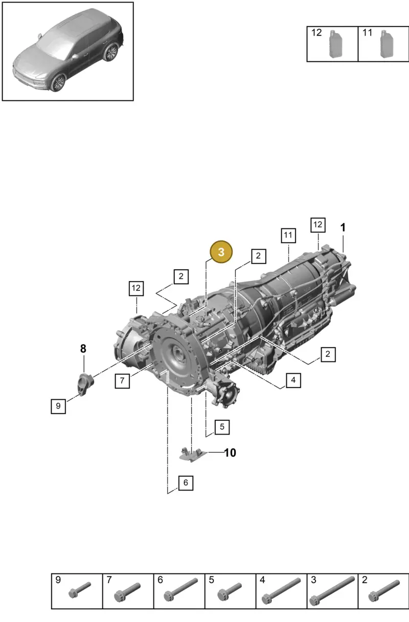 N91129701 — Porsche Cayenne Diesel V6 (2017-2023) diagram p51320015, position 3