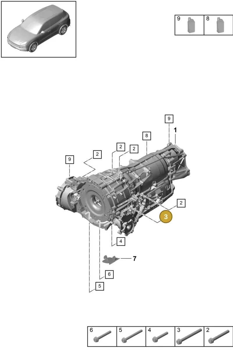 N91129801 — Porsche Cayenne Diesel V6 (2017-2023) diagram p51320000, position 3