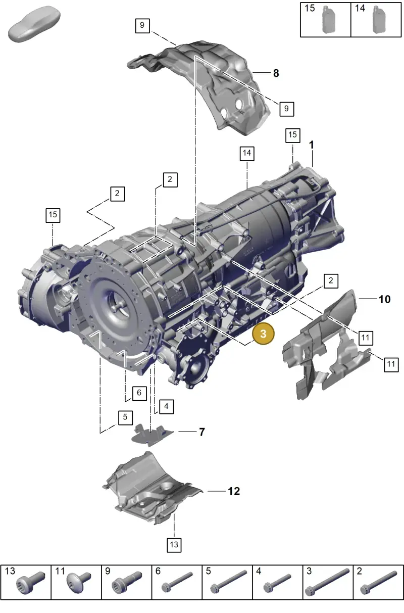 N91129801 — Porsche Cayenne Hybrid Coupe (2023-) diagram p60302000, position 3