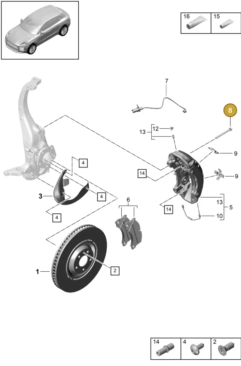 N91147601 — Porsche Macan R4 TFSI (2018-) diagram p52602000, position 8