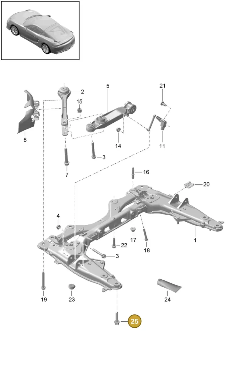 N91148901 — Porsche Cayman GT4 (2015-2016) diagram p45401000, position 25