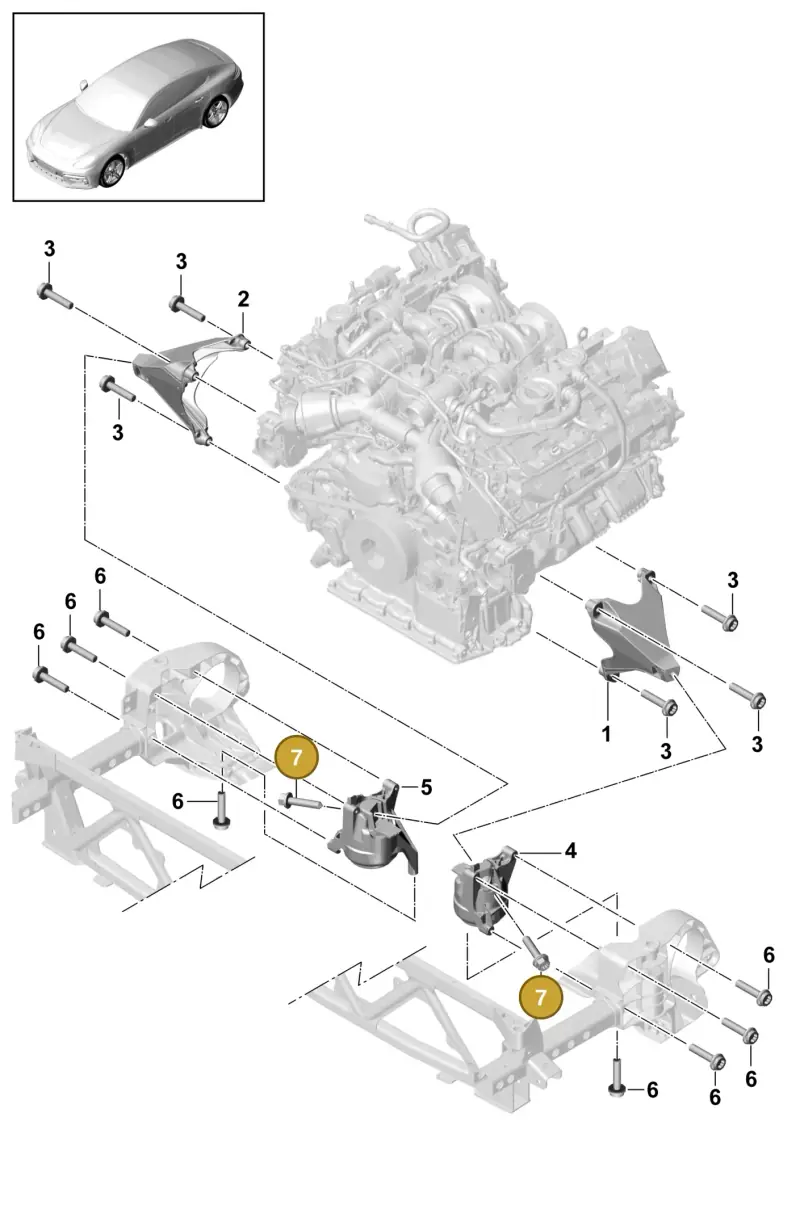 N91148901 — Porsche Panamera 4 Hybrid (2016-2020) diagram p49109010, position 7
