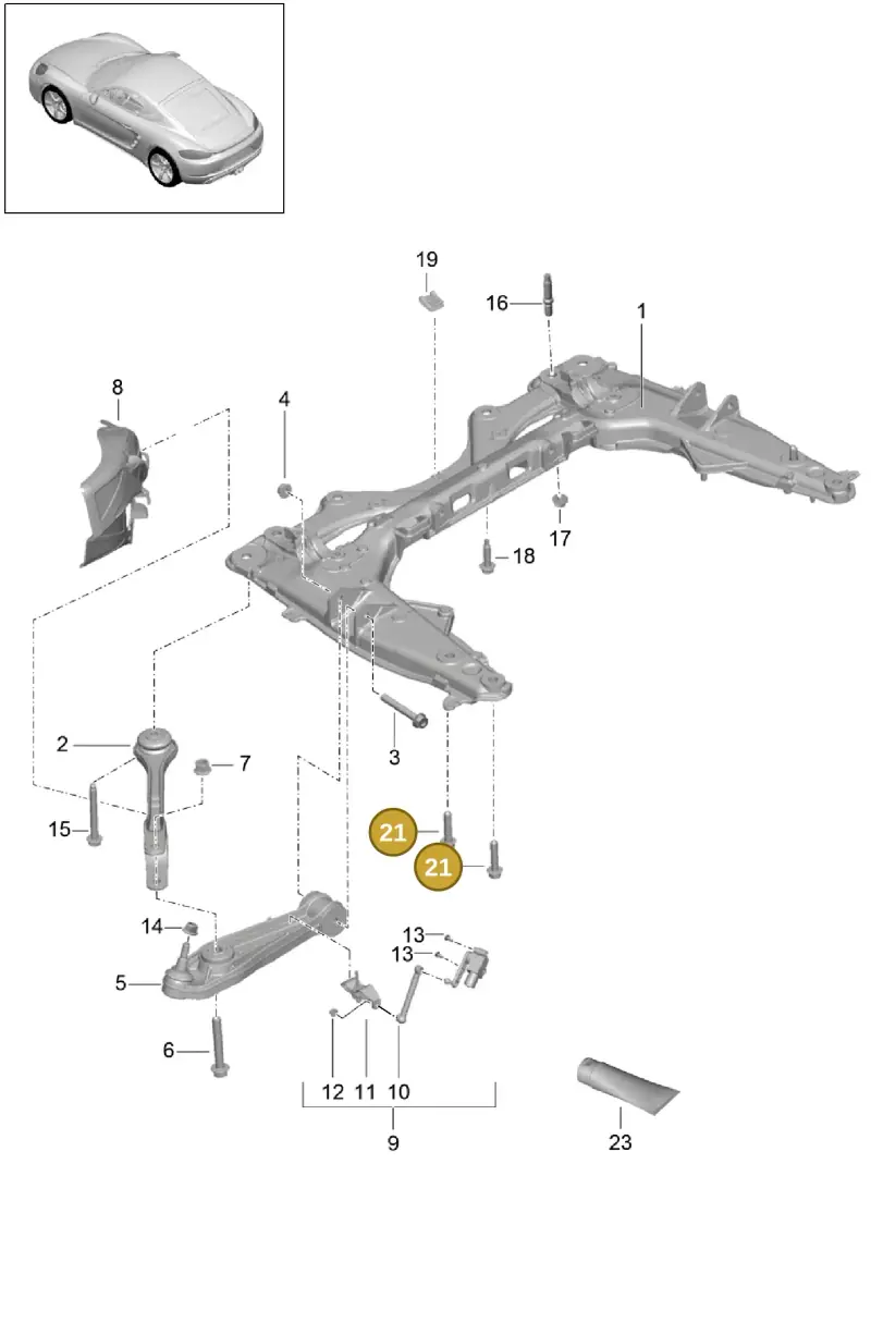 N91148901 — Porsche Cayman (2016-) diagram p50401000, position 21