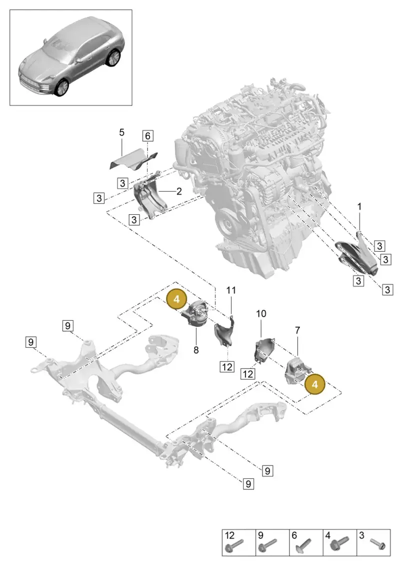 N91148901 — Porsche Macan R4 TFSI (2018-) diagram p52109020, position 4