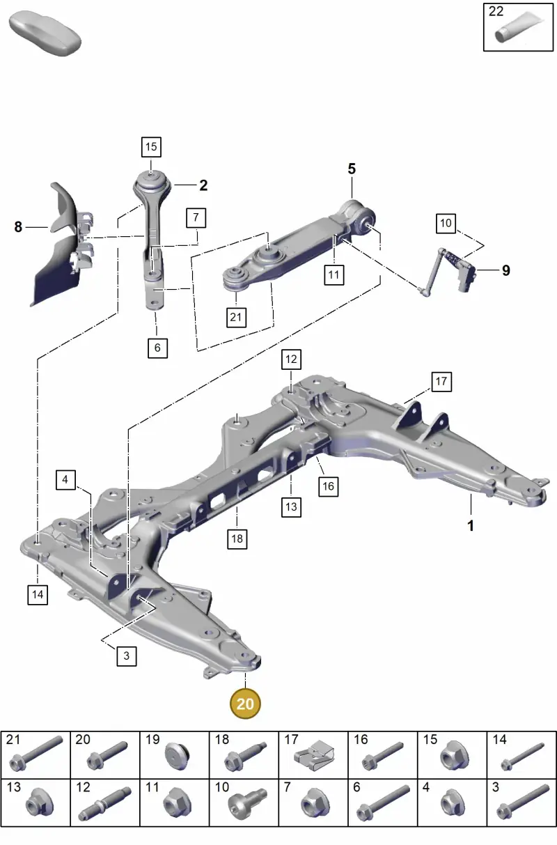N91148901 — Porsche Boxster Spyder (2019-) diagram p55401000, position 20