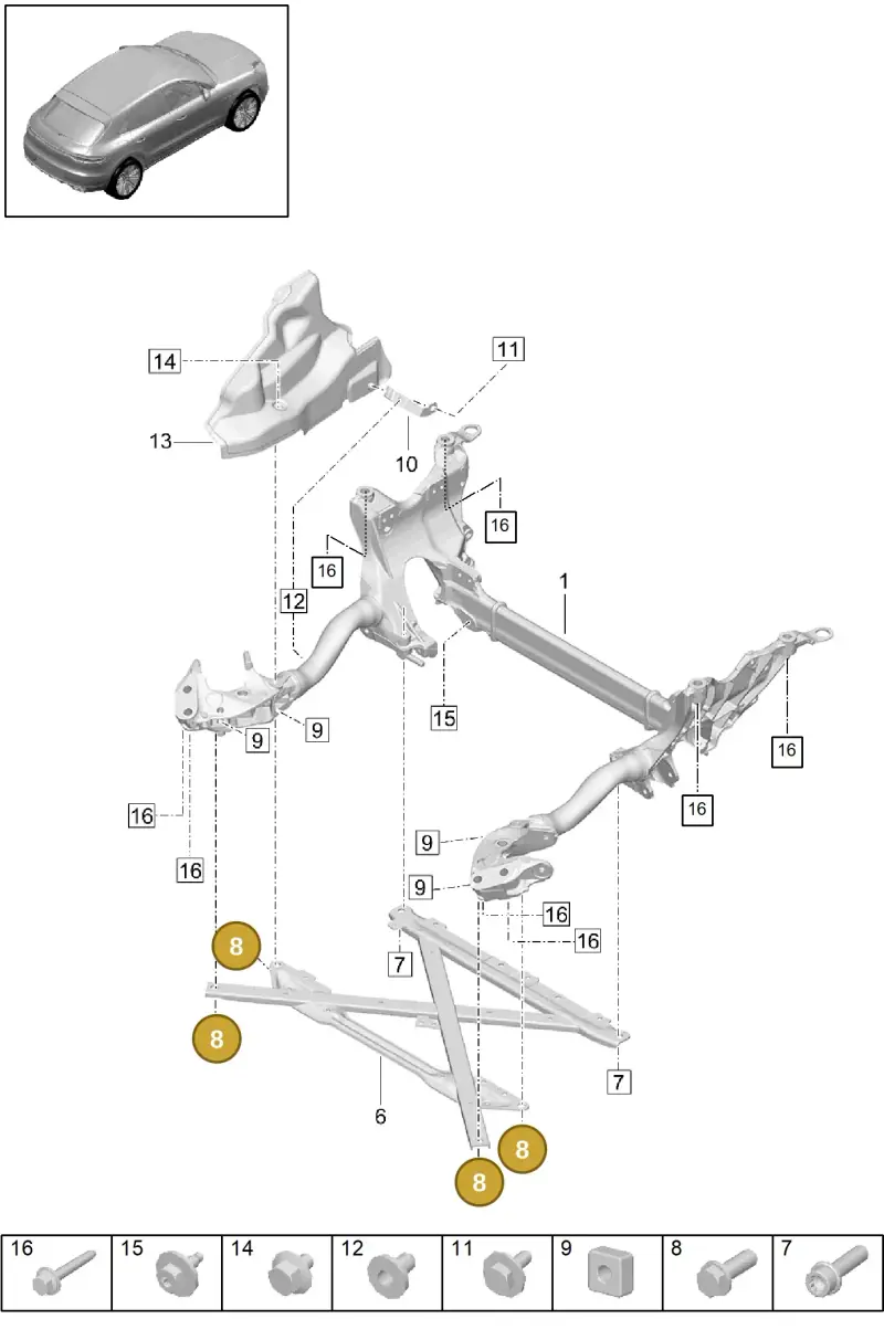 N91151101 — Porsche Macan R4 TFSI (2018-) diagram p52401000, position 8
