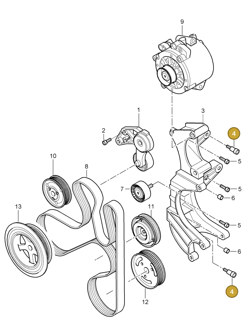 N91151901 — Porsche Cayenne (2007-2010) diagram p31102070, position 4