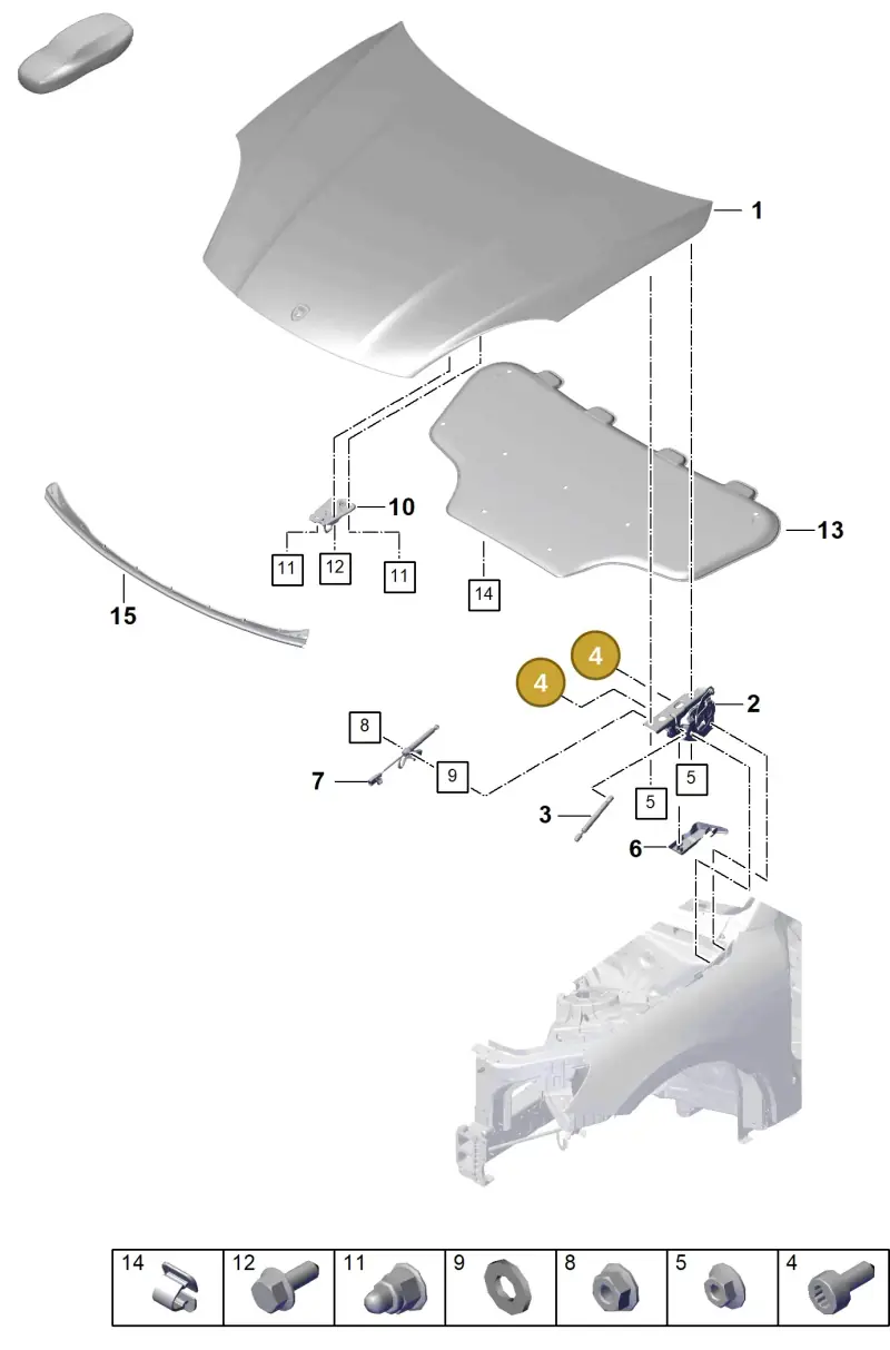 N91154701 — Porsche Cayenne Hybrid Coupe (2023-) diagram p60803000, position 4