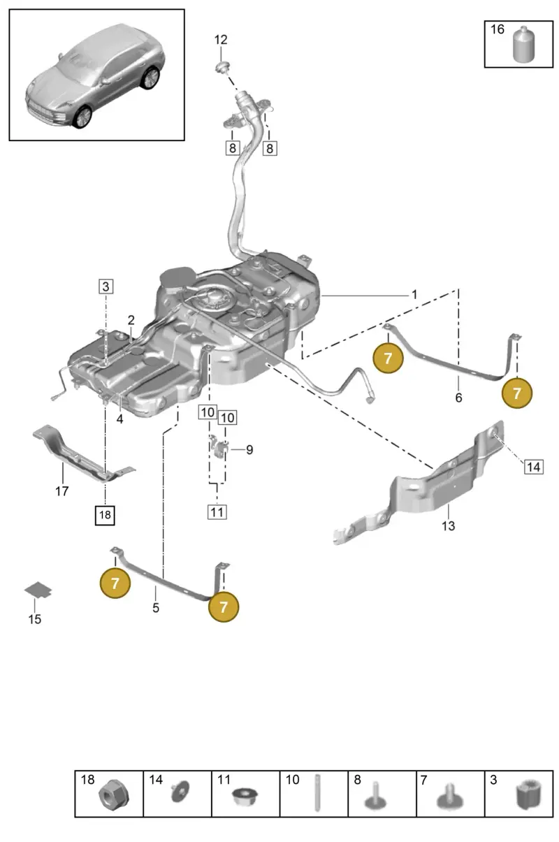 N91159101 — Porsche Macan R4 TFSI (2018-) diagram p52000037, position 7