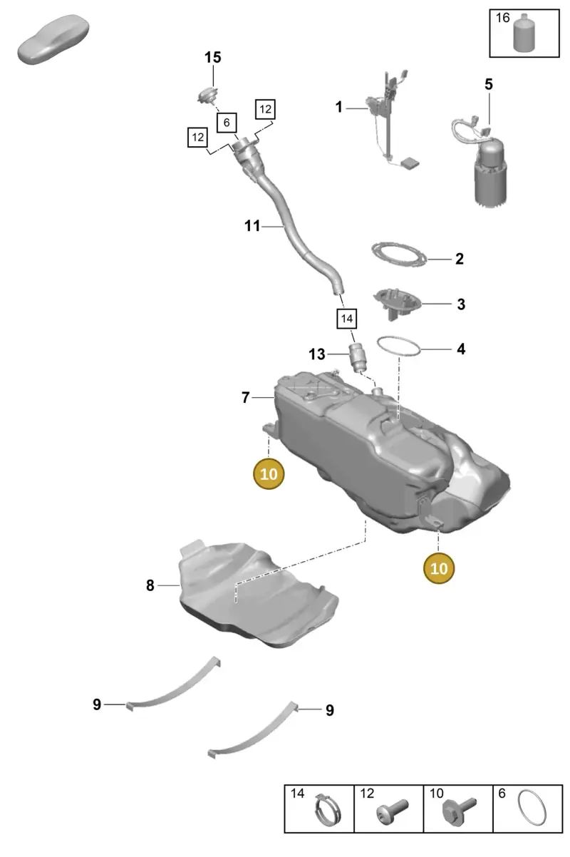 N91159101 — Porsche Boxster Spyder (2019-) diagram p55201000, position 10