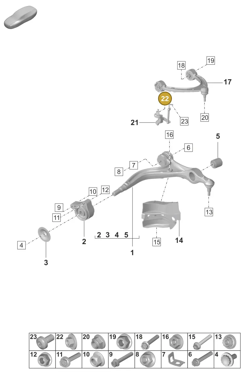N91173301 — Porsche Panamera (2023-) diagram p58401050, position 22