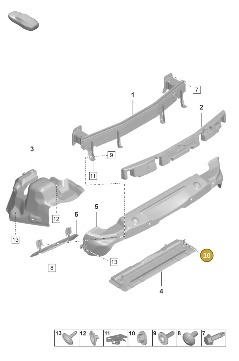 N91173301 — Porsche GT3 RS (2021-) diagram p59802900, position 10