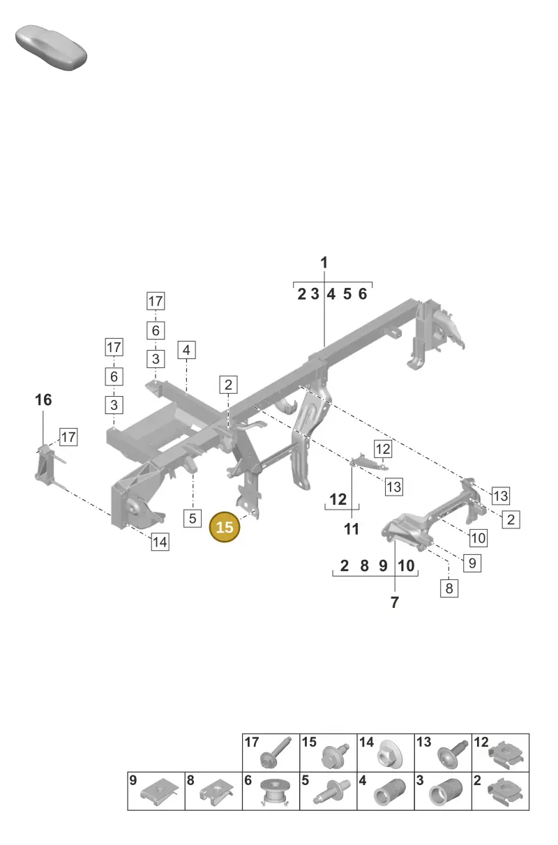 N91174701 — Porsche Taycan Sport Turismo (2023-) diagram p56809120, position 15