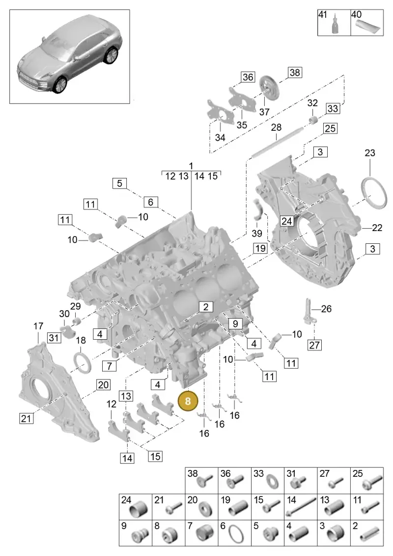 N91180601 — Porsche Macan R4 TFSI (2018-) diagram p52000003, position 8