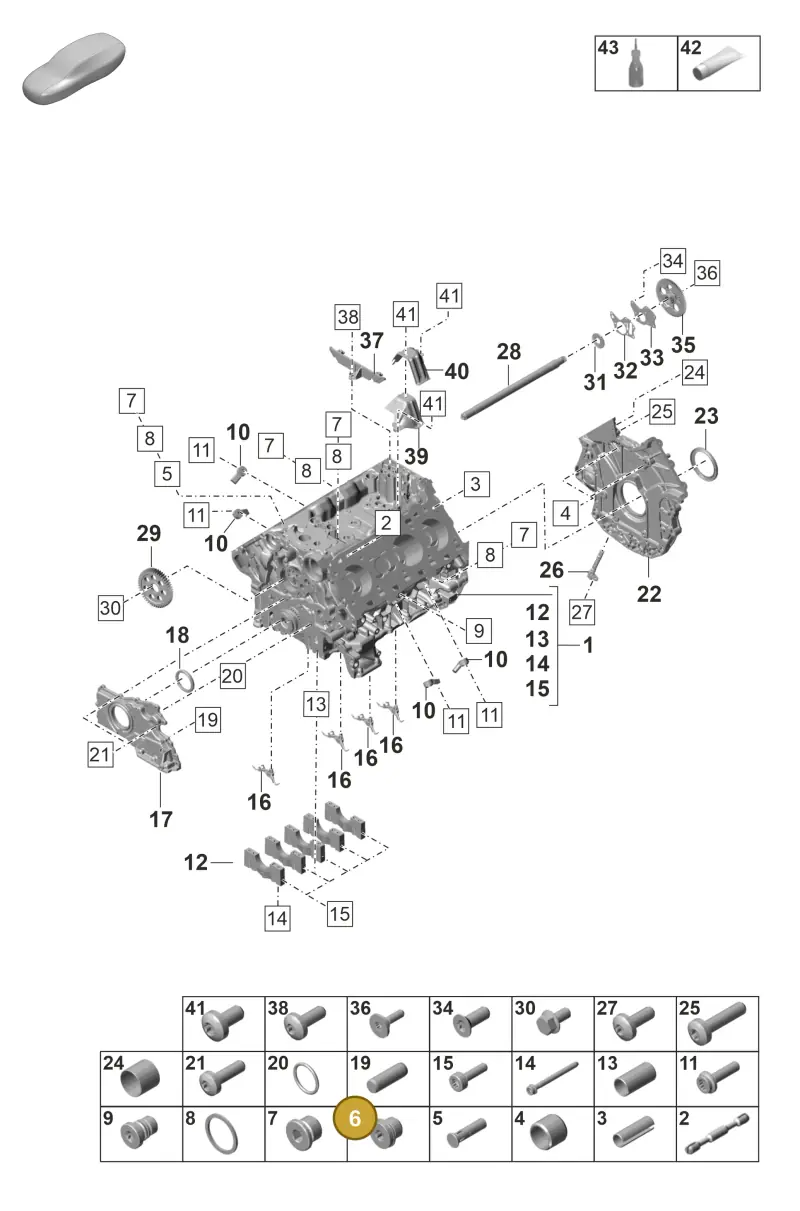 N91180601 — Porsche Panamera 4 Hybrid (2020-2023) diagram p58101100, position 6
