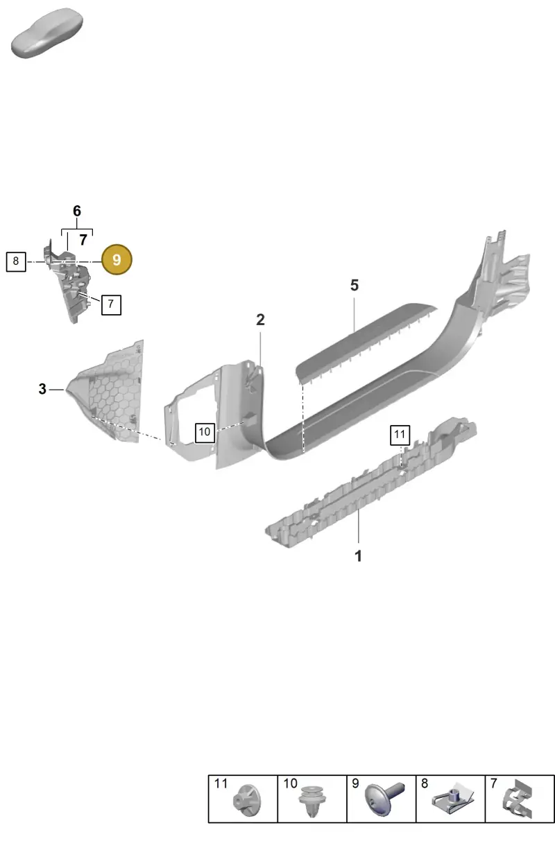 N91188301 — Porsche Taycan Sport Turismo (2023-) diagram p56807300, position 9