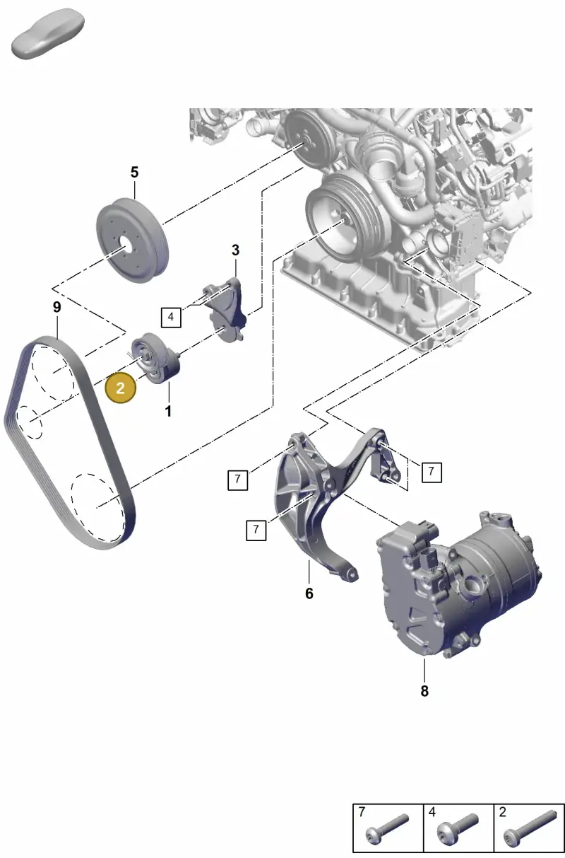 N91189401 — Porsche Cayenne Hybrid Coupe (2023-) diagram p60102220, position 2