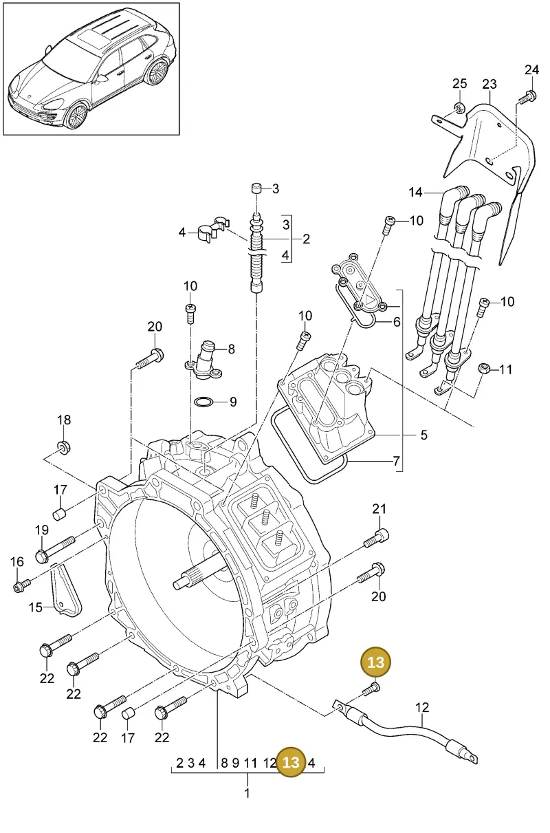 N91189601 — Porsche Cayenne (2010-2018) diagram p37901010, position 13