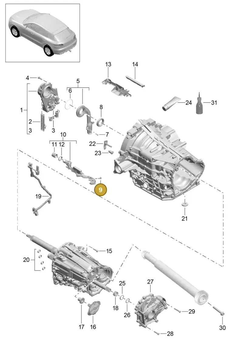 N91196301 — Porsche Macan GTS (2013-2018) diagram p44340001, position 9