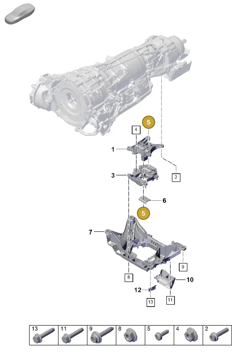 N91208801 — Porsche Cayenne Hybrid Coupe (2023-) diagram p60306010, position 5