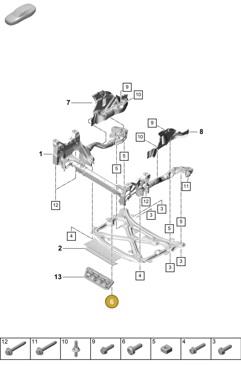 N91208802 — Porsche Cayenne Hybrid Coupe (2023-) diagram p60401000, position 6