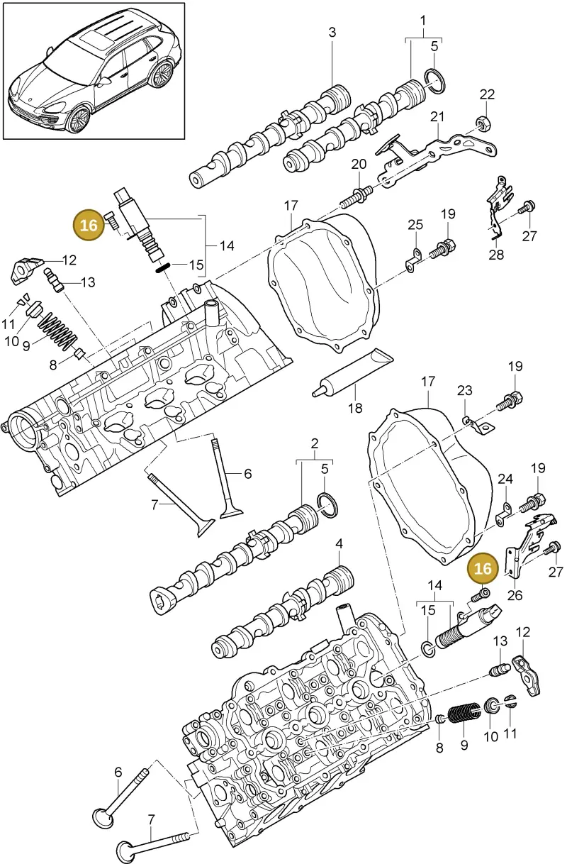 N91211101 — Porsche Cayenne (2010-2018) diagram p37103065, position 16