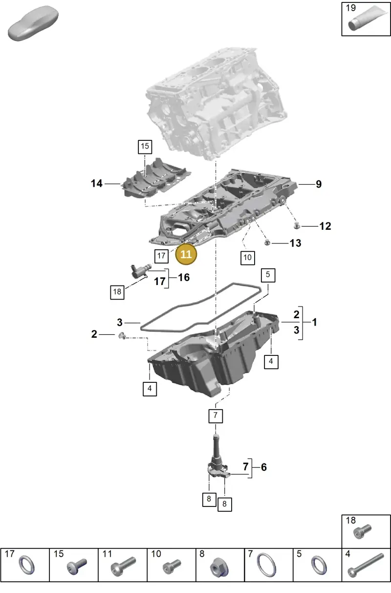 N91211201 — Porsche Cayenne Hybrid Coupe (2023-) diagram p60104100, position 11
