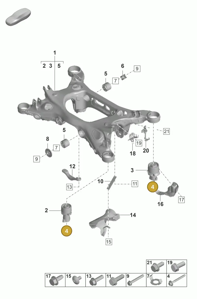 N91228001 — Porsche Panamera 4 Hybrid (2020-2023) diagram p58501000, position 4