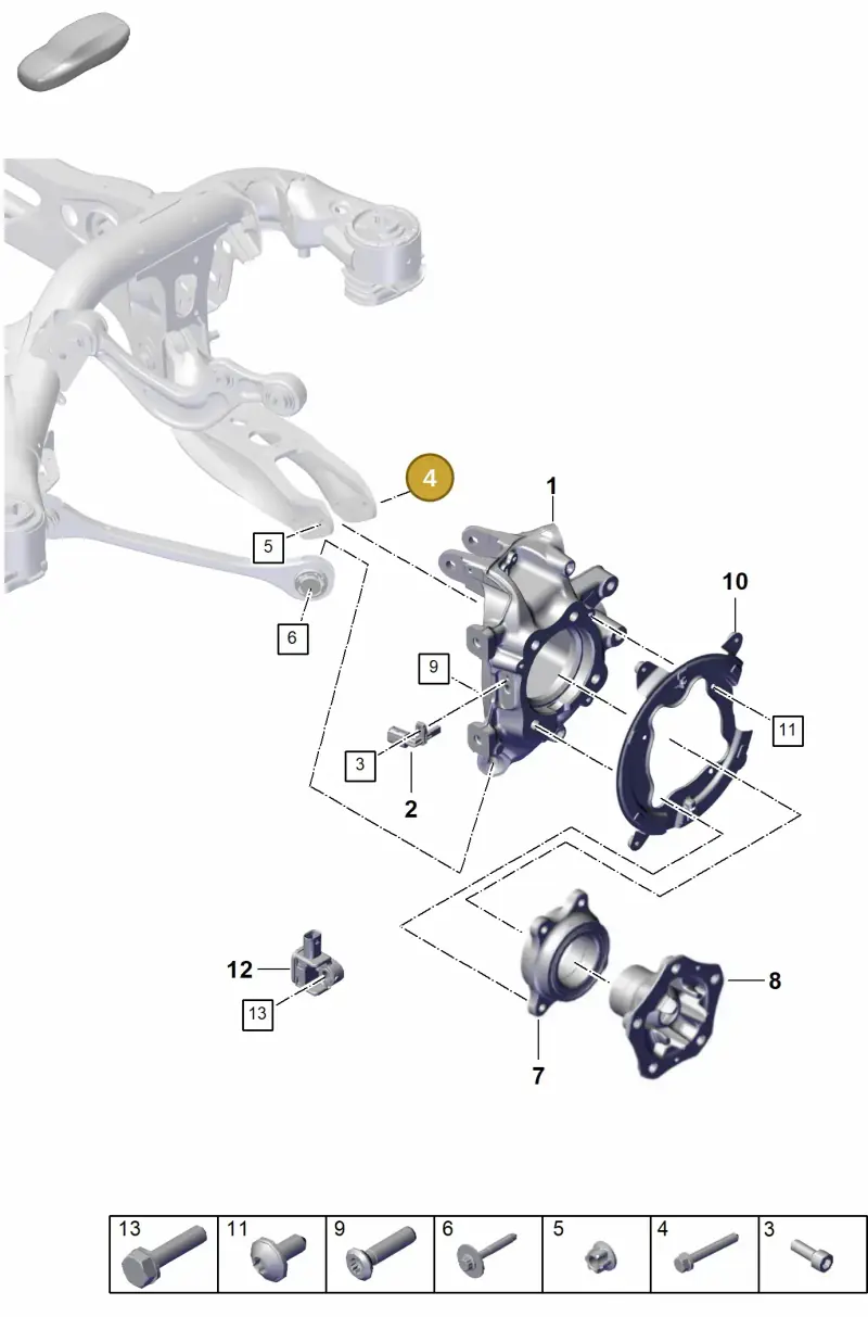 N91236301 — Porsche Cayenne Hybrid Coupe (2023-) diagram p60501020, position 4