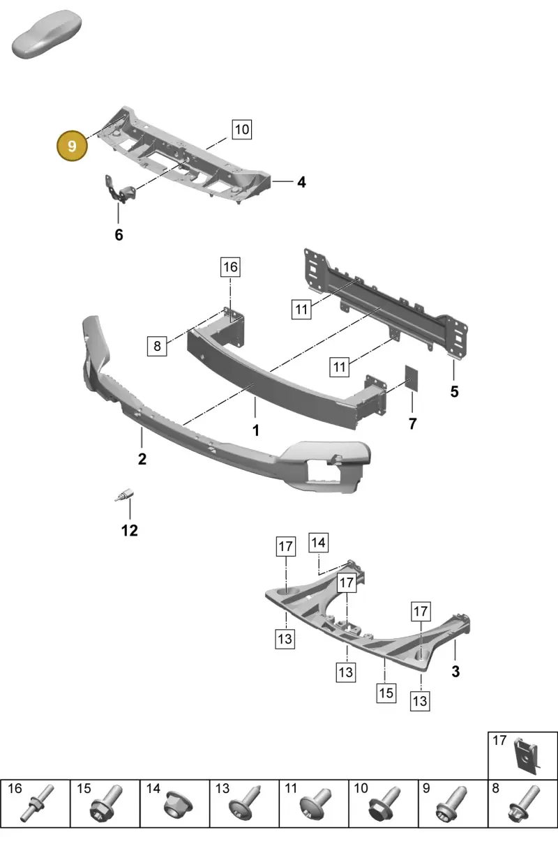 N91247301 — Porsche Taycan Sport Turismo (2023-) diagram p64802400, position 9