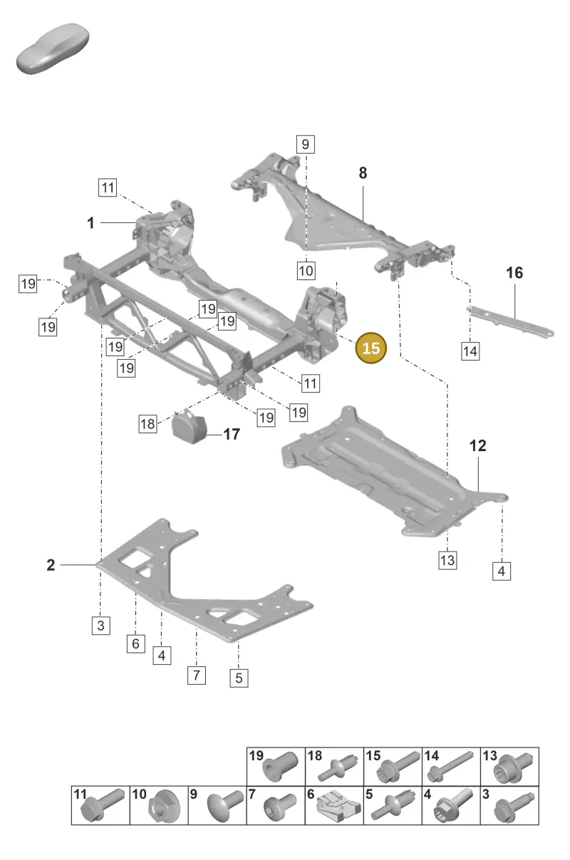 N91260401 — Porsche Panamera 4 Hybrid (2020-2023) diagram p58401000, position 15