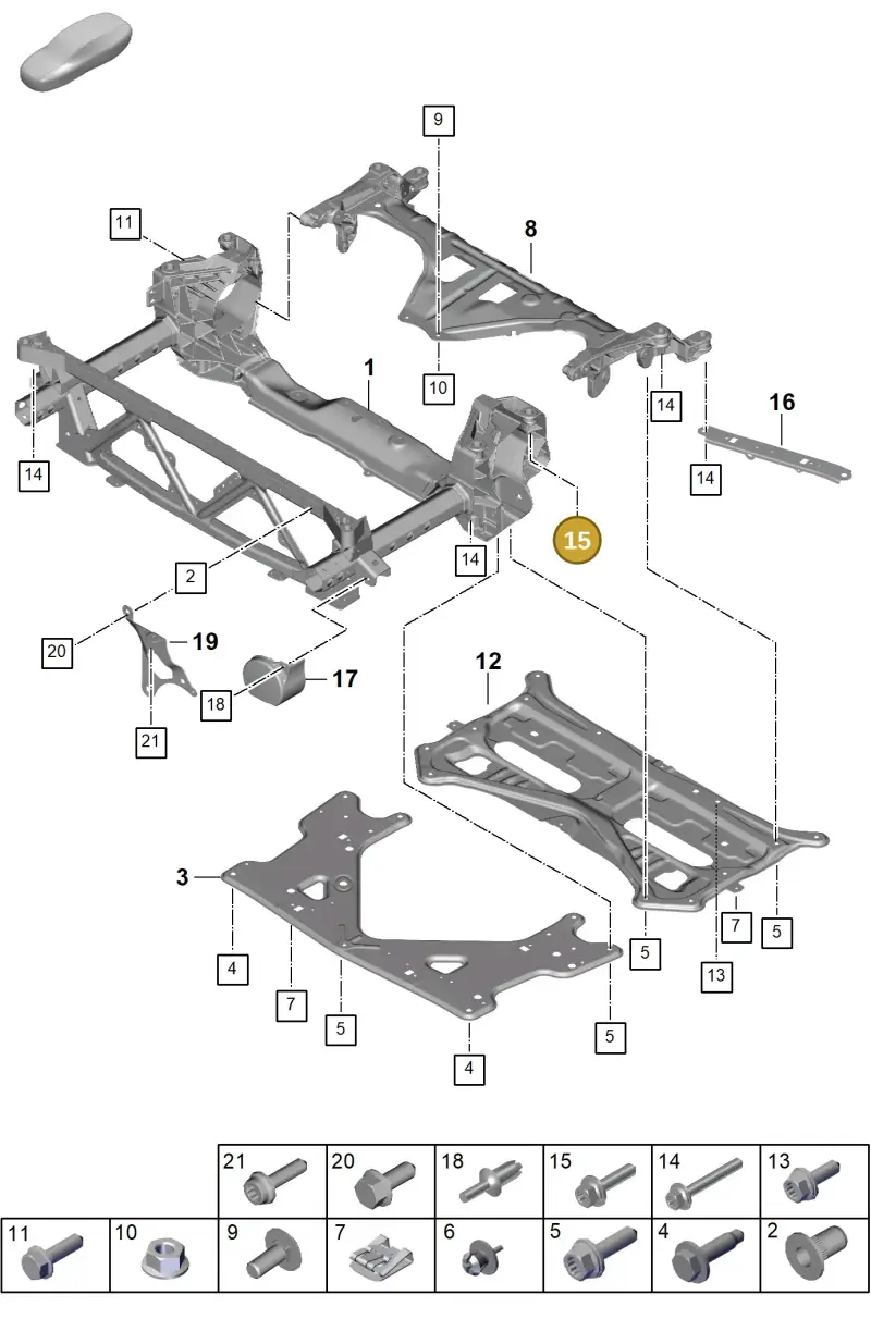 N91260401 — Porsche Panamera (2023-) diagram p62401000, position 15