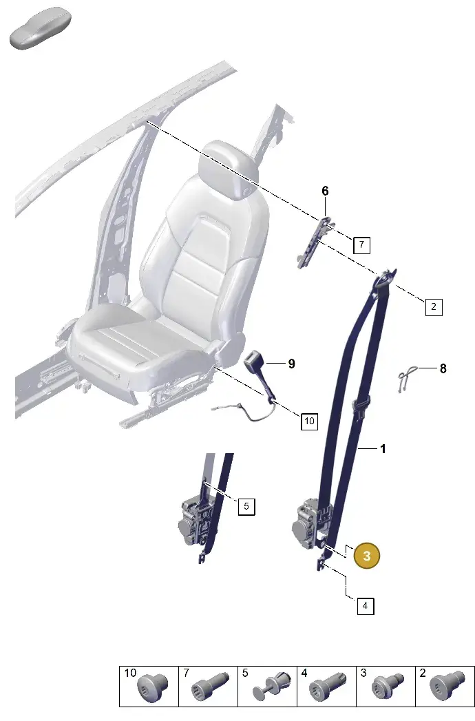 N98926001 — Porsche Cayenne Hybrid Coupe (2023-) diagram p60812000, position 3