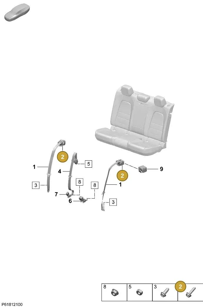 N98926001 — Porsche Macan 4 (2024-) diagram p61812100, position 2