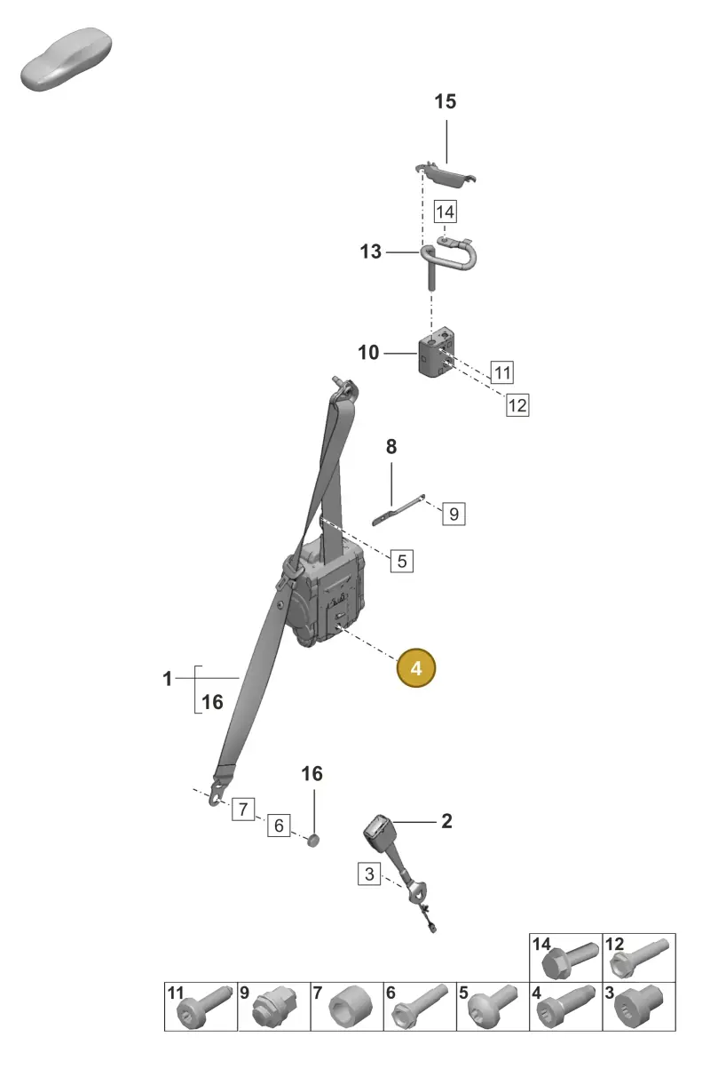 N98926102 — Porsche 992 Carrera Coupe (2024-) diagram p53812000, position 4