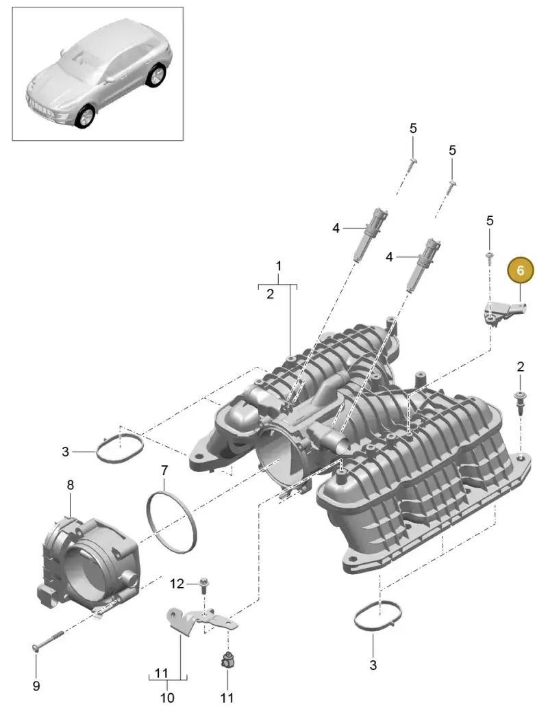 PAC906051 — Porsche Macan (2013-2018) diagram p44107060, position 6