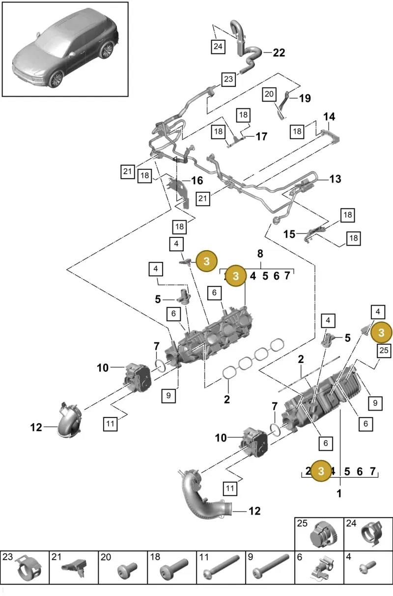 PAC906051 — Porsche Cayenne (2017-2023) diagram p51107030, position 3