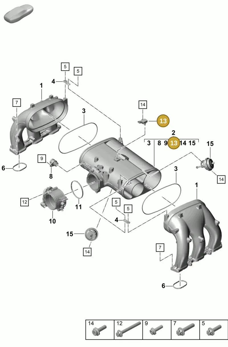 PAC906051 — Porsche Cayman (2019-2022) diagram p55107100, position 13