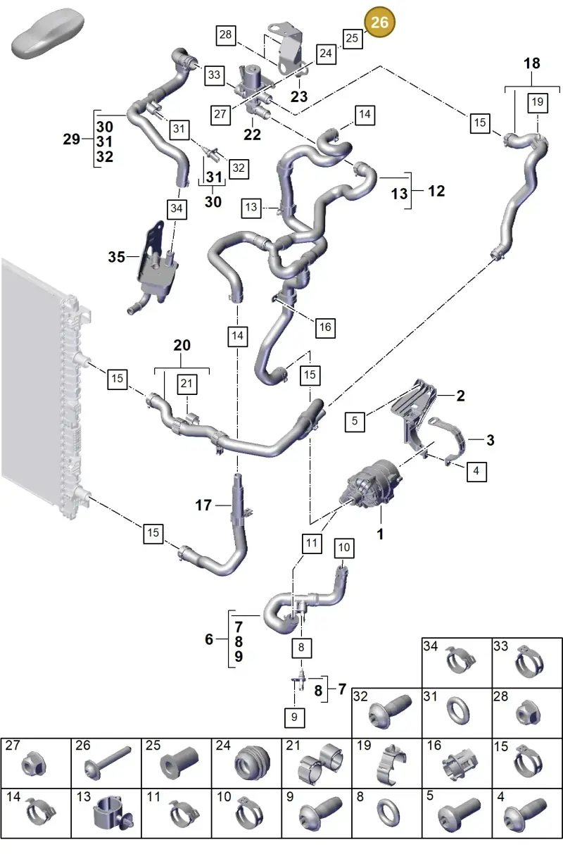PAF104422 — Porsche Cayenne Coupe (2023-2023) diagram p60105330, position 26