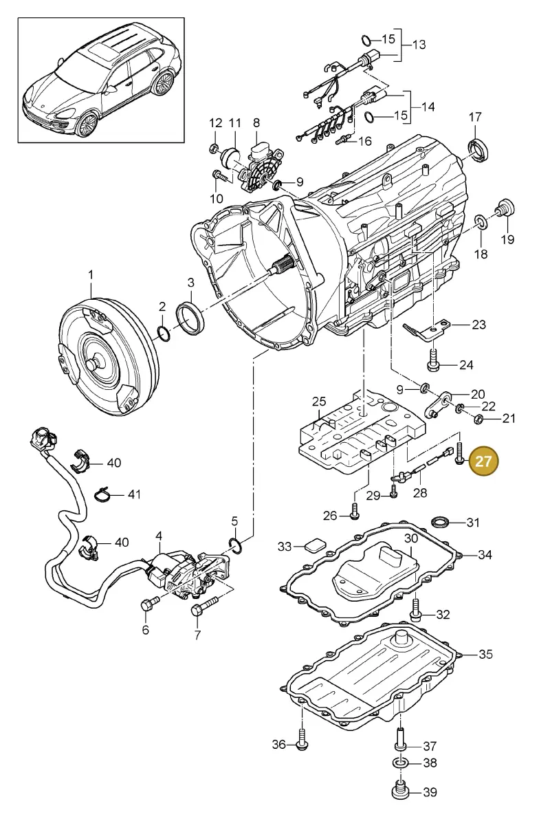 WHT000321 — Porsche Cayenne (2010-2018) diagram p37320020, position 27