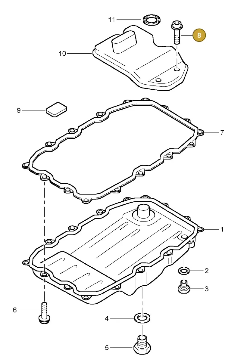 WHT000322 — Porsche Cayenne (2002-2006) diagram p24340001, position 8