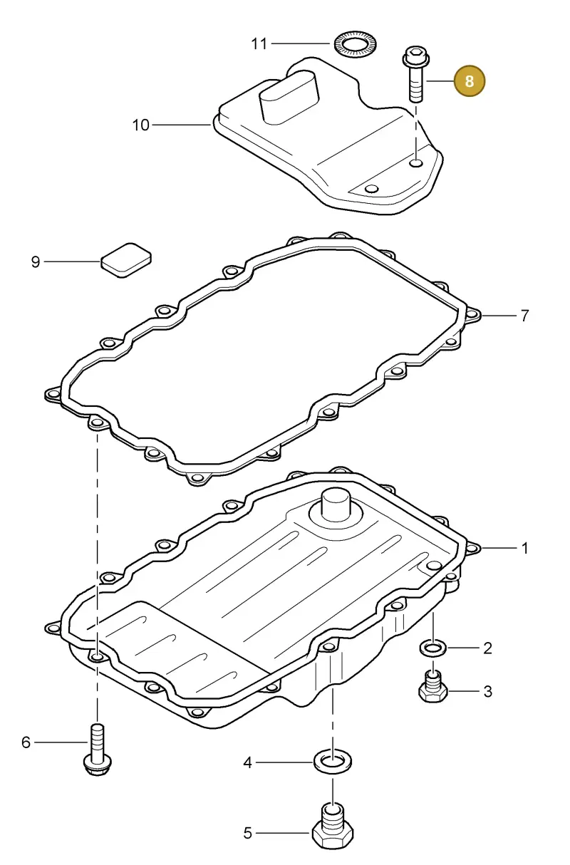 WHT000322 — Porsche Cayenne (2007-2010) diagram p31340001, position 8