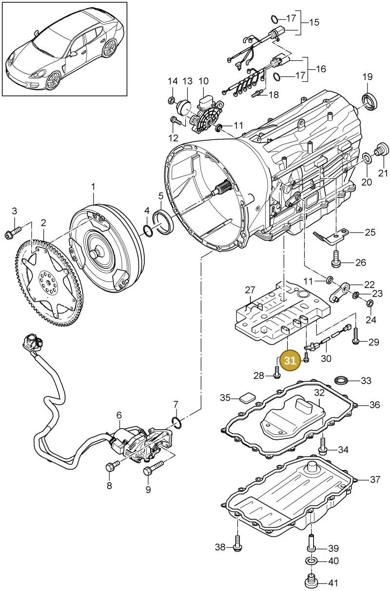 WHT000322 — Porsche Panamera (2009-2016) diagram p35320020, position 31